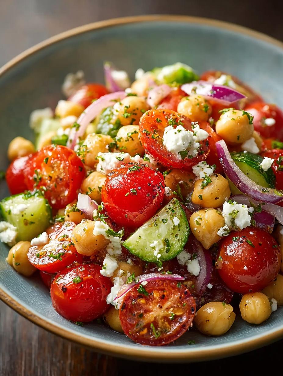 Mediterranean Chickpea Salad Refreshing for Summer Bliss - Mediterranean Chickpea Salad Refreshing - additional detail