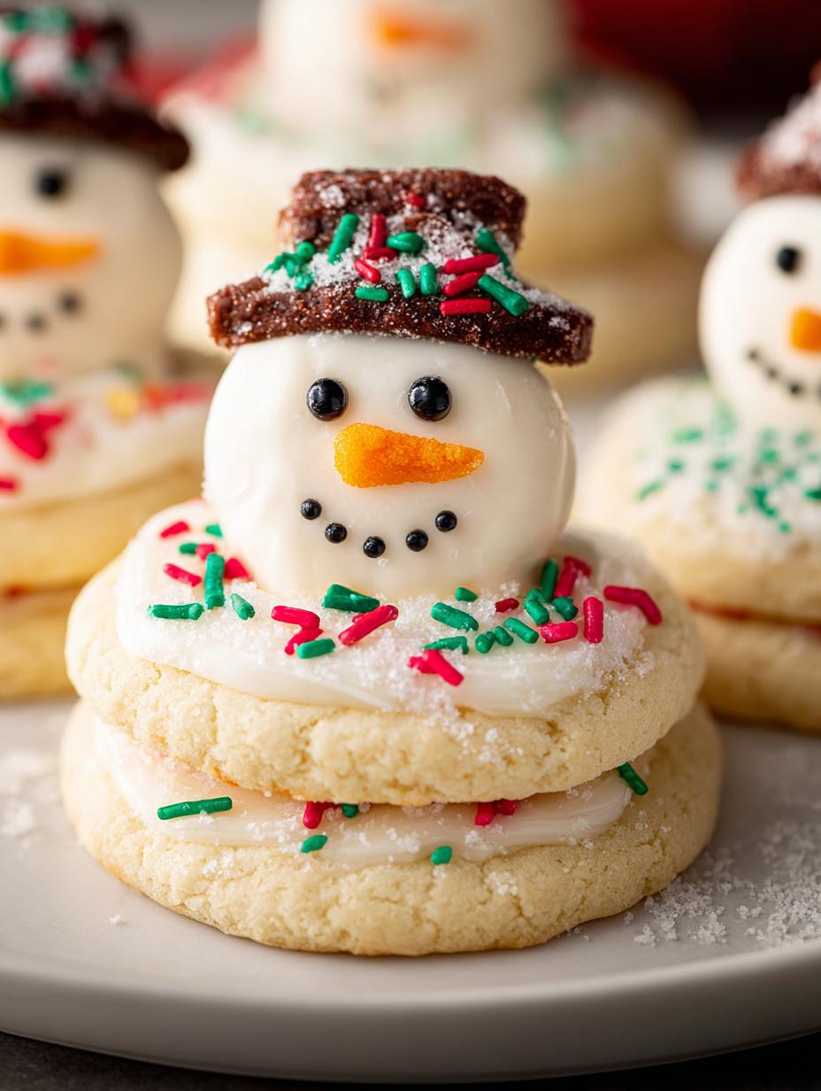 Melted Snowman Cookies