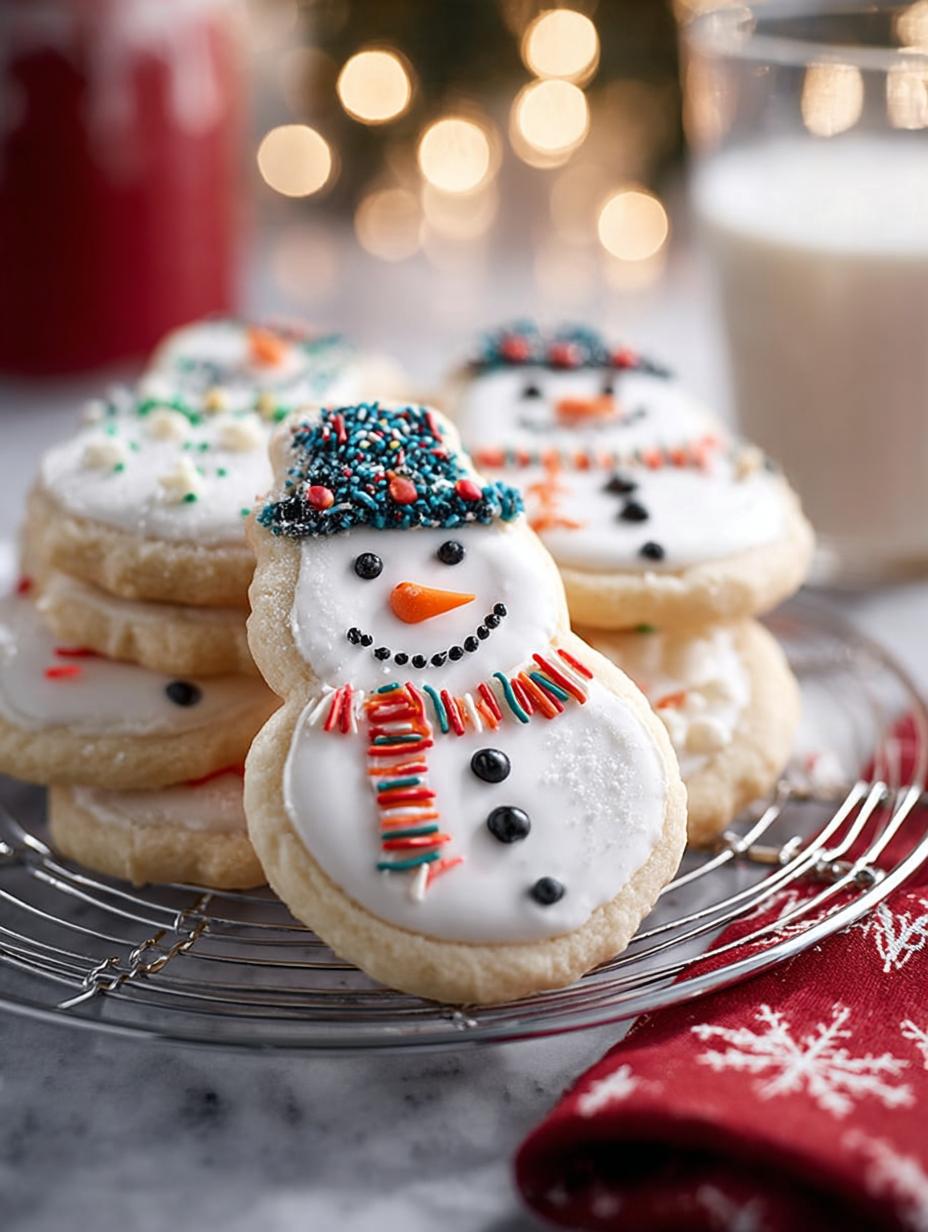 Delightful Melted Snowman Sugar Cookies for Winter Fun - Melted Snowman Sugar Cookies - additional detail