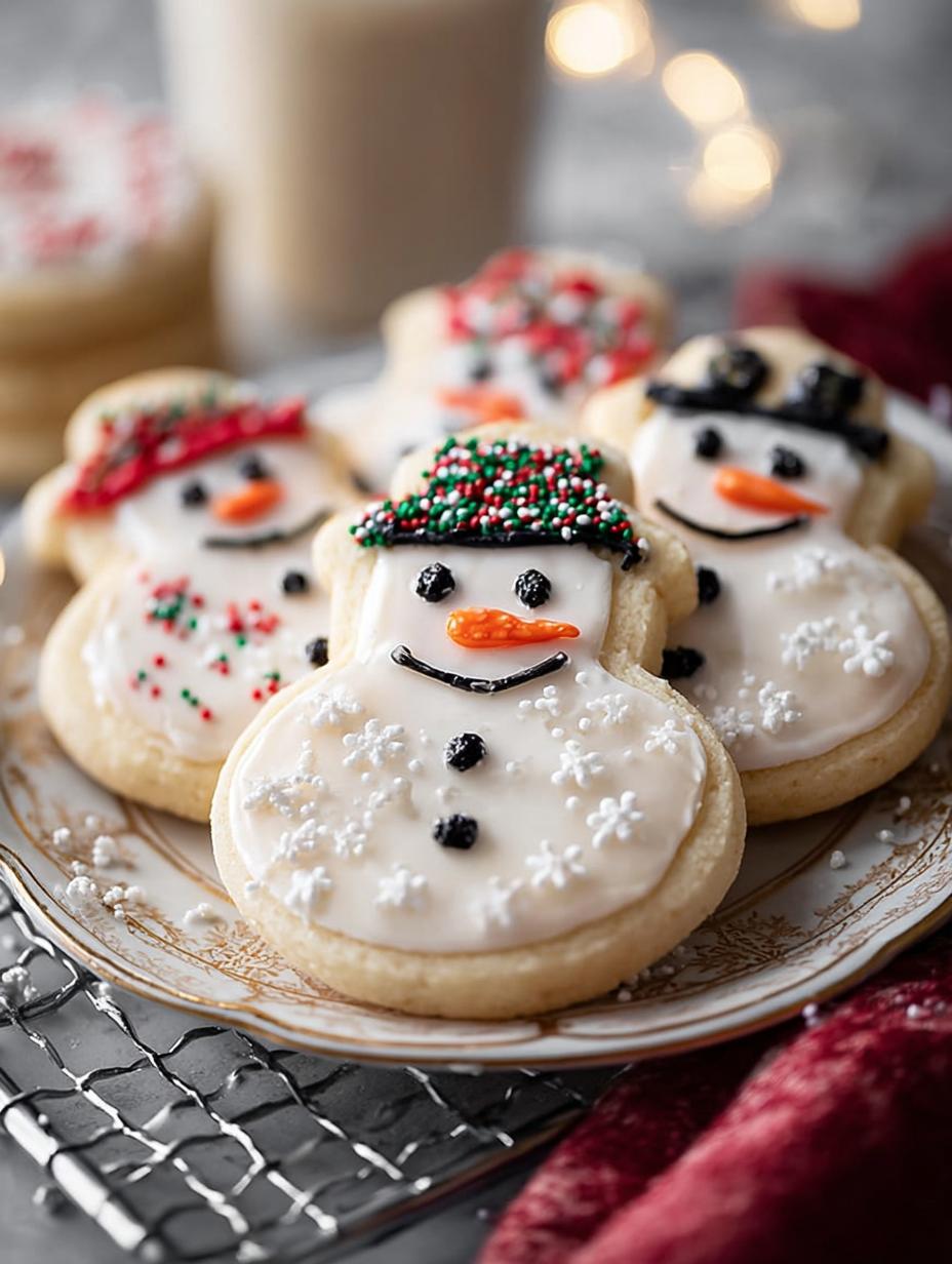 Melted Snowman Sugar Cookies