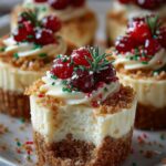 Mini Christmas Cheesecakes