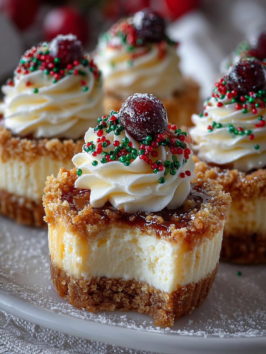 Mini Christmas Cheesecakes: 12 Festive Bites of Joy - Mini Christmas Cheesecakes - additional detail