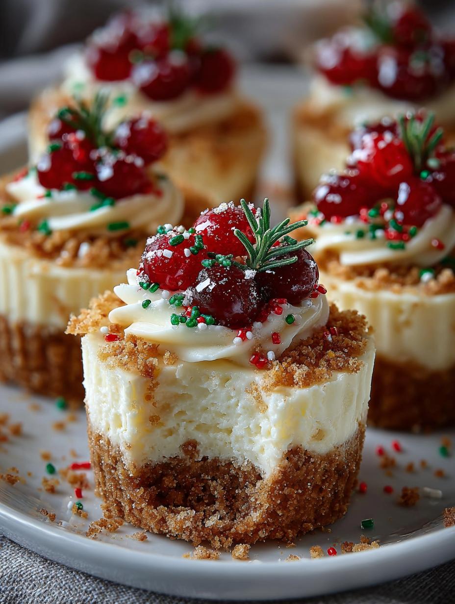 Mini Christmas Cheesecakes