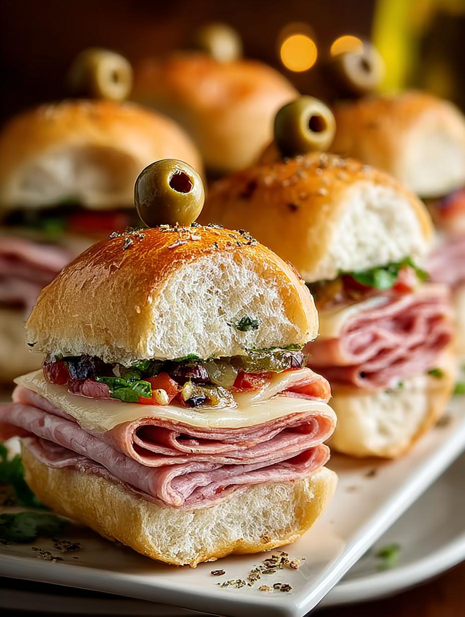 Mini Muffuletta Sandwiches: 12 Irresistible Bites - Mini Muffuletta Sandwiches - main visual representation