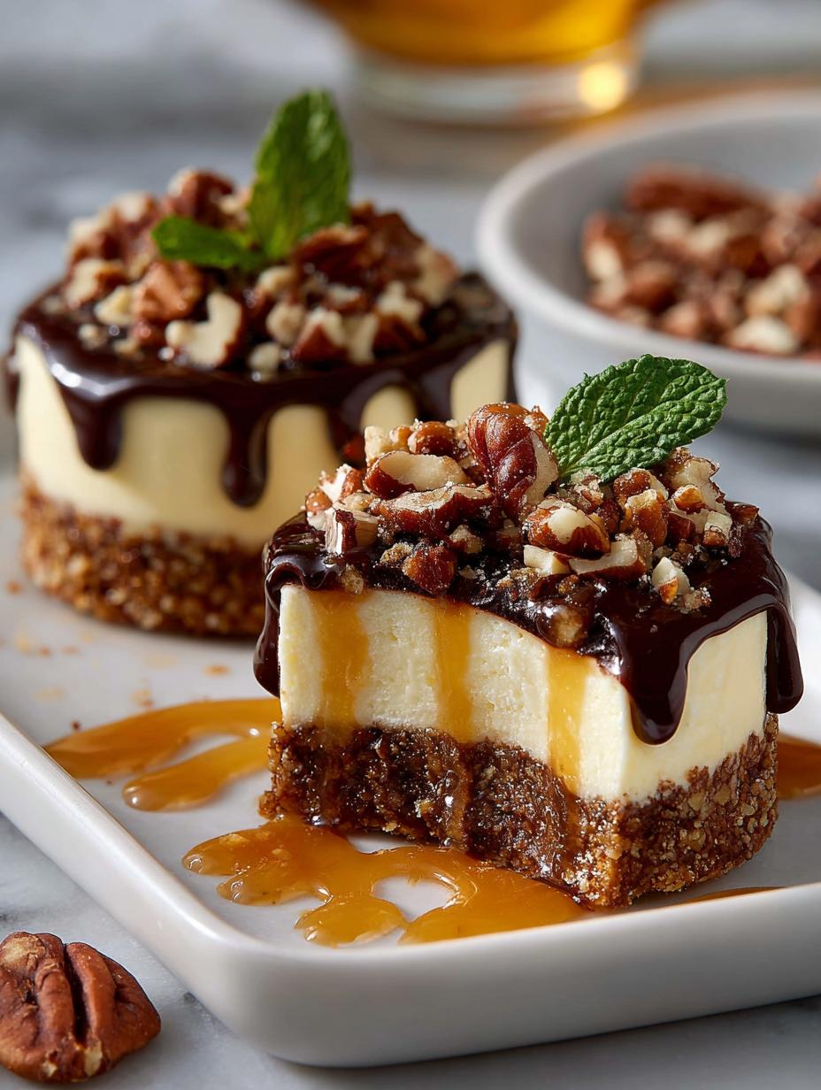Mini Turtle Cheesecake Bites: 24 Irresistible Treats - Mini Turtle Cheesecake Bites - main visual representation