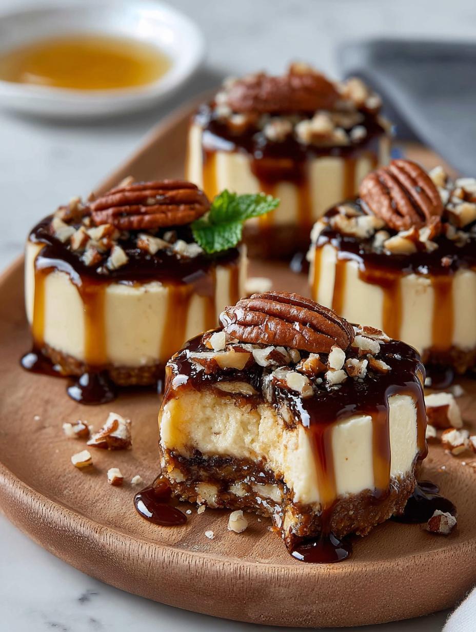 Mini Turtle Cheesecake Bites: 24 Irresistible Treats - Mini Turtle Cheesecake Bites - additional detail