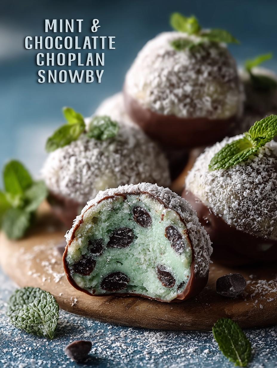 Mint Chocolate Chip Snowball