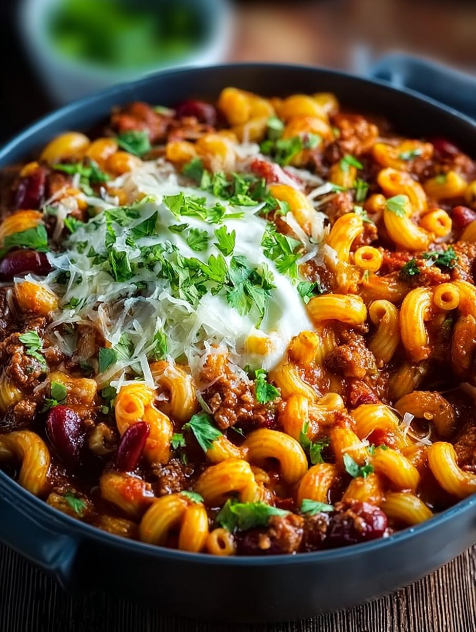 One Pot Chili Mac: 5 Bold Flavors for Comfort Food Lovers 4 One Pot Chili Mac: 5 Bold Flavors for Comfort Food Lovers - One Pot Chili Mac - main visual representation