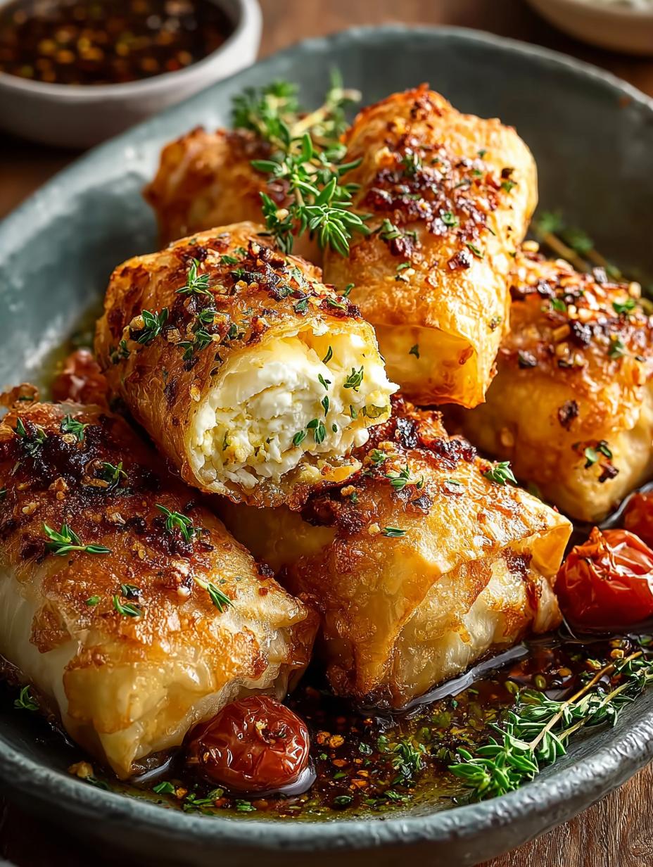 Oven Fried Feta Rolls