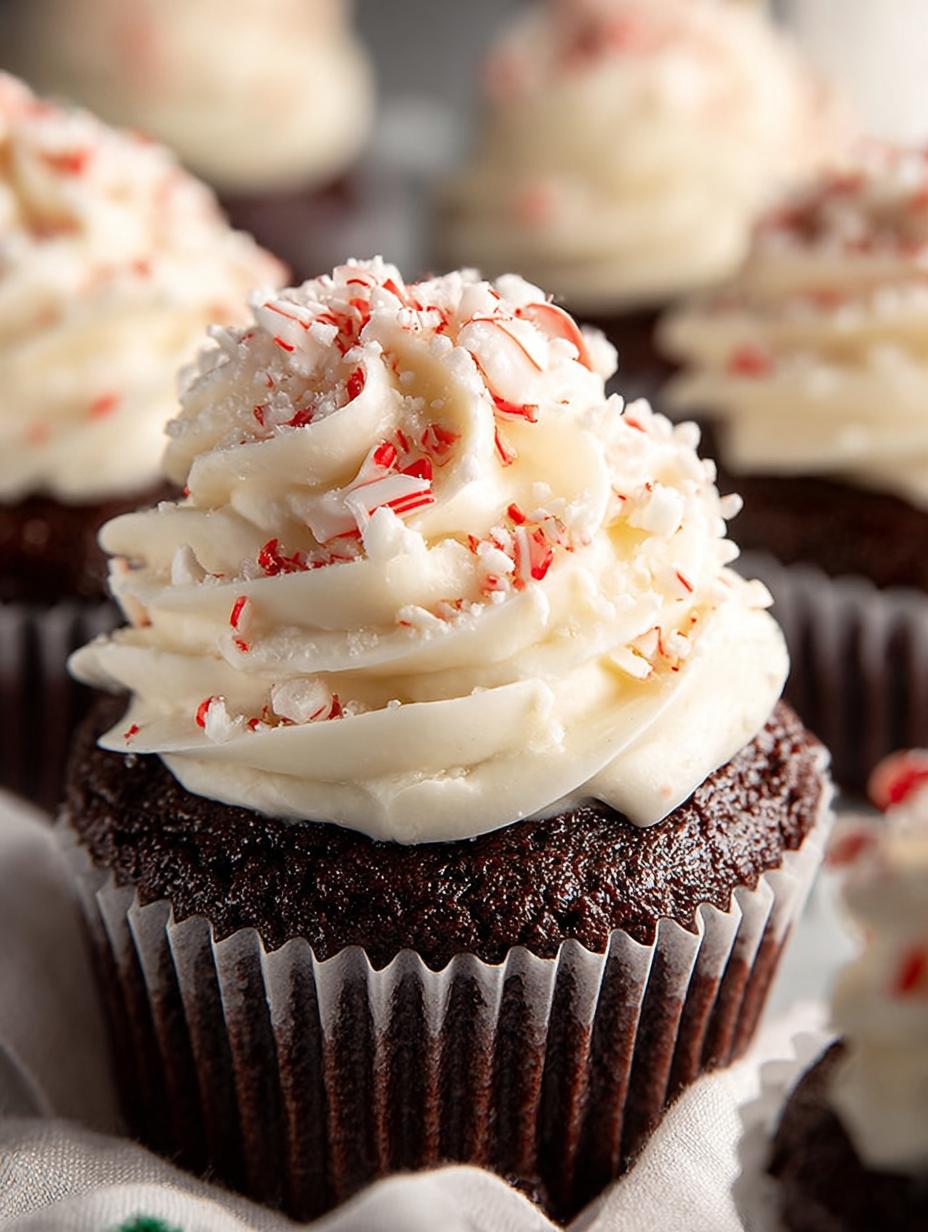 Peppermint Bark Cupcakes