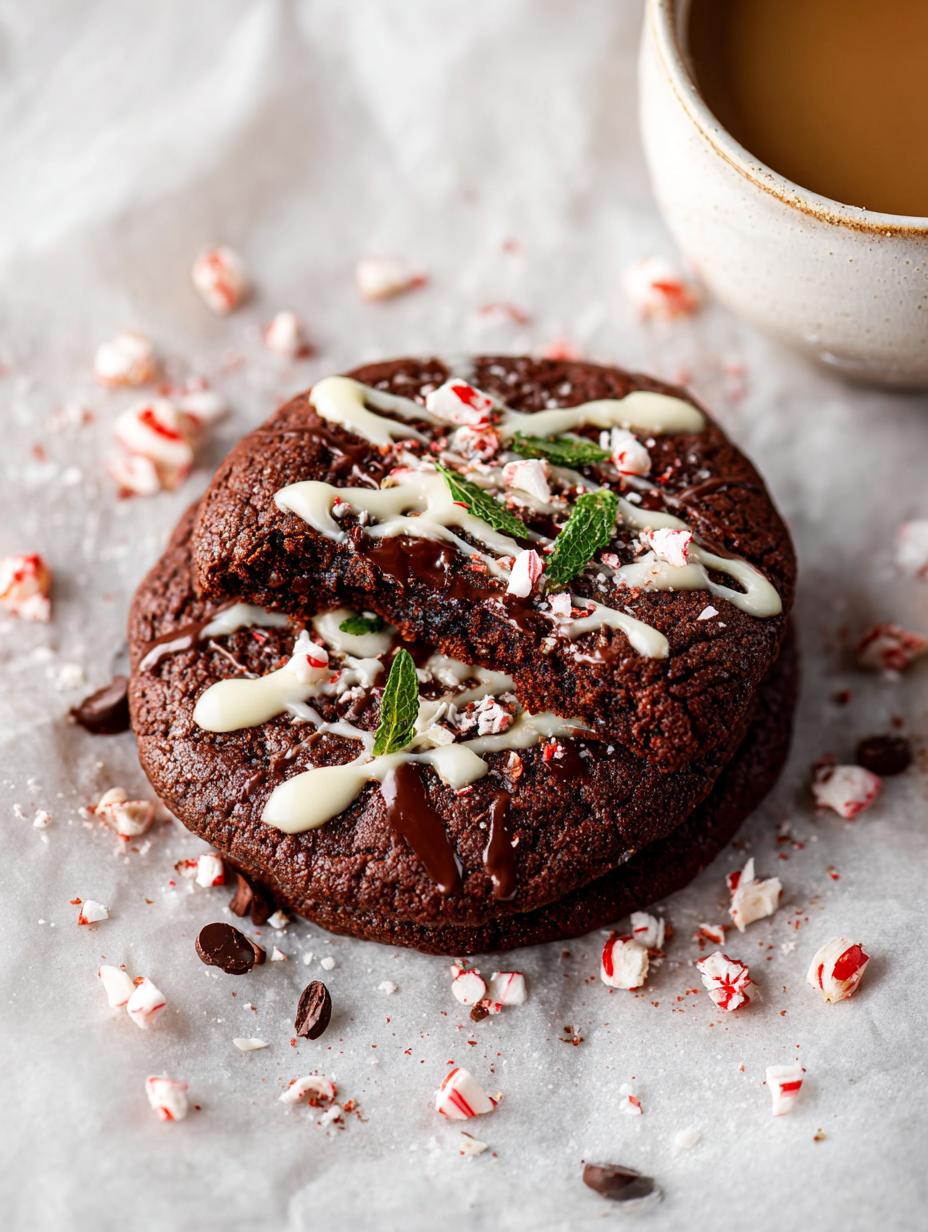 Delicious Peppermint Mocha Cookies for Christmas - Peppermint Mocha Cookies - additional detail