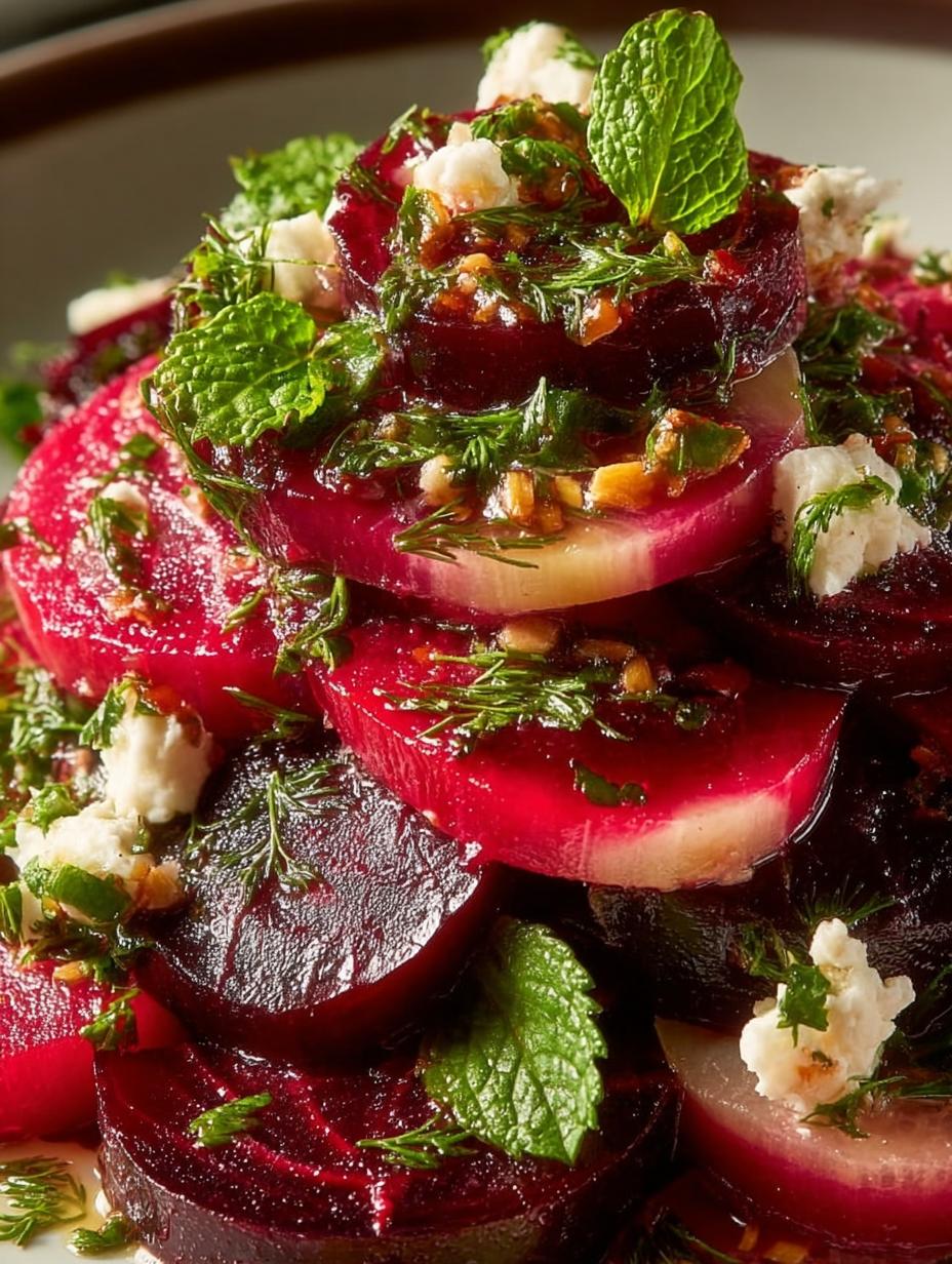 Delicious Pickled Beet Salad with Fresh Herbs 4 Delicious Pickled Beet Salad with Fresh Herbs - Pickled Beet Salad - main visual representation