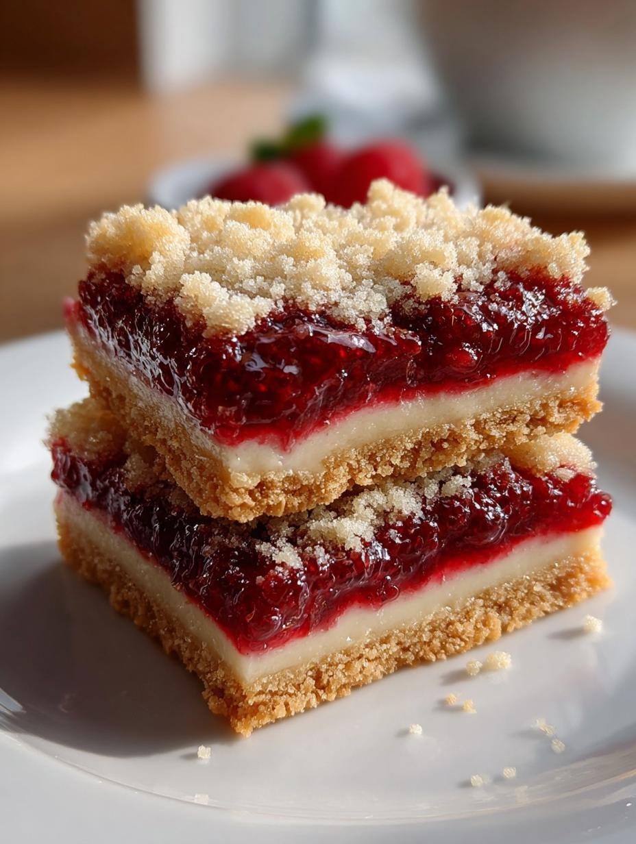 Irresistible Raspberry Thumbprint Bars Dessert Recipe - Raspberry Thumbprint Bars Dessert - additional detail