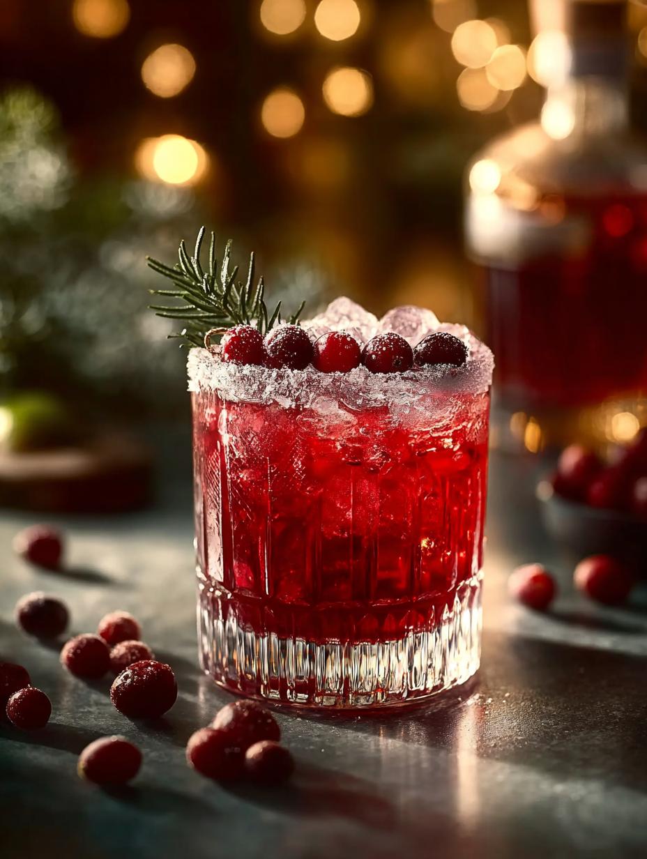 Red Christmas Gin Cocktail