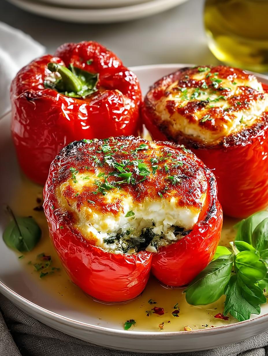 Ricotta Stuffed Peppers Flavorful