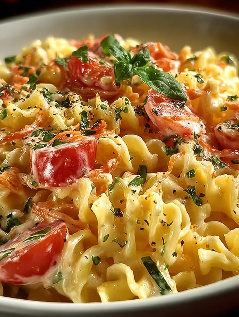 Delicious Rotel Pasta served with fresh herbs