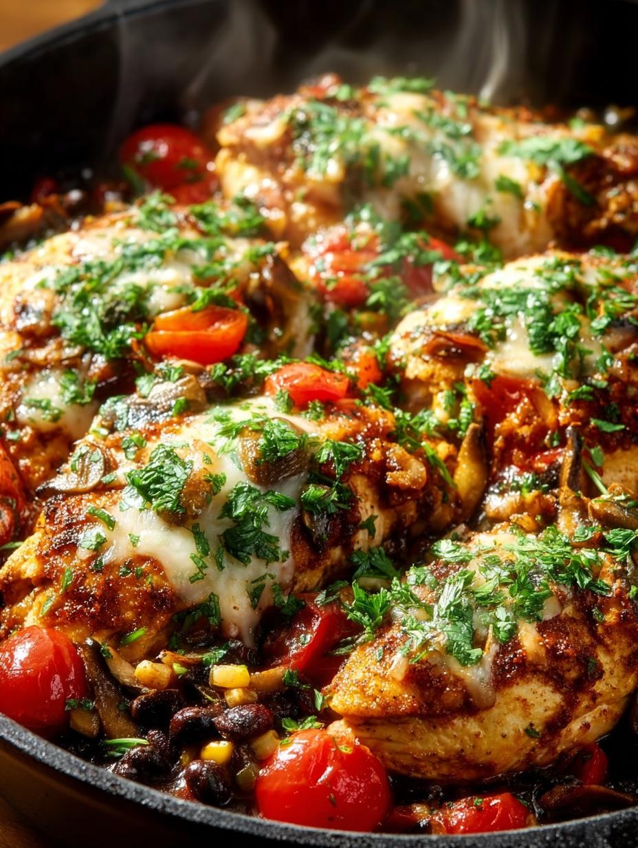 Delicious Santa Chicken Skillet: A Festive Delight - Santa Chicken Skillet - main visual representation