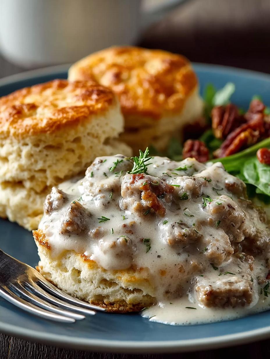 Delicious Sausage Gravy Biscuits: A Comfort Food Classic - Sausage Gravy Biscuits - additional detail