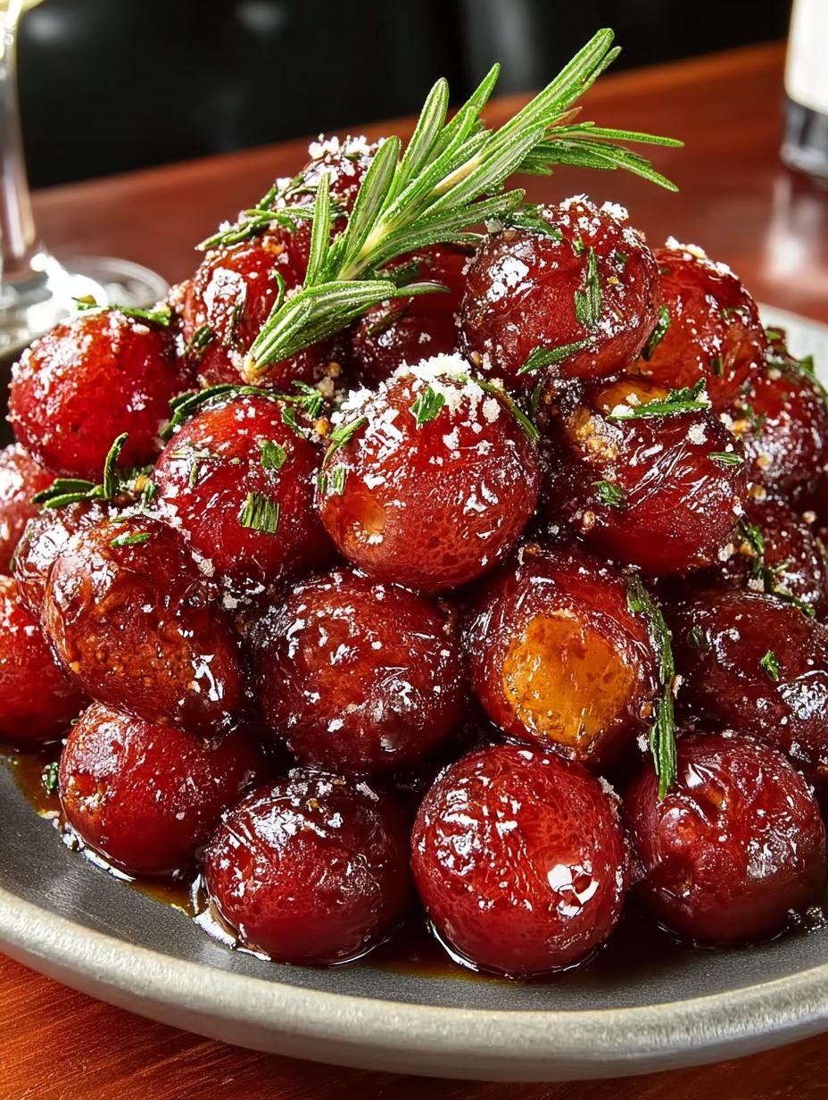 Savory Balsamic Roasted Grapes
