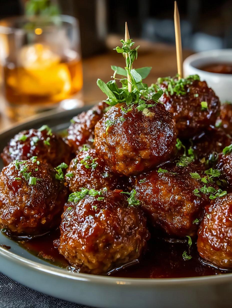 Savory Cocktail Meatballs Sweet with a Sweet Glaze - Savory Cocktail Meatballs Sweet - additional detail
