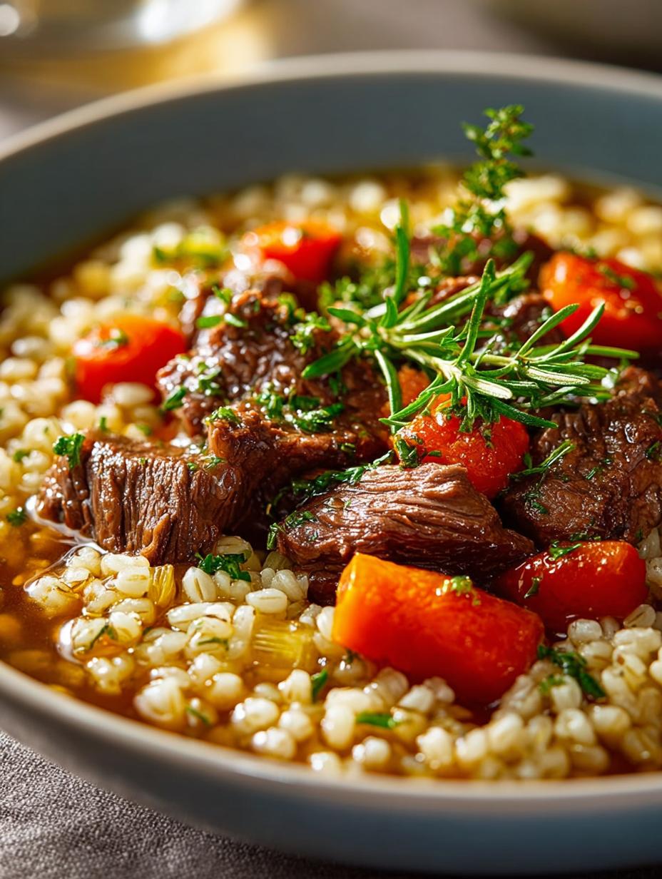 Delicious Slow Cooker Beef Barley for Cozy Nights - Slow Cooker Beef Barley - additional detail