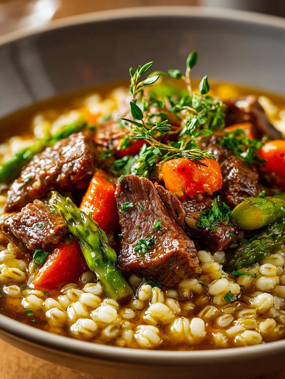 Slow Cooker Beef Barley