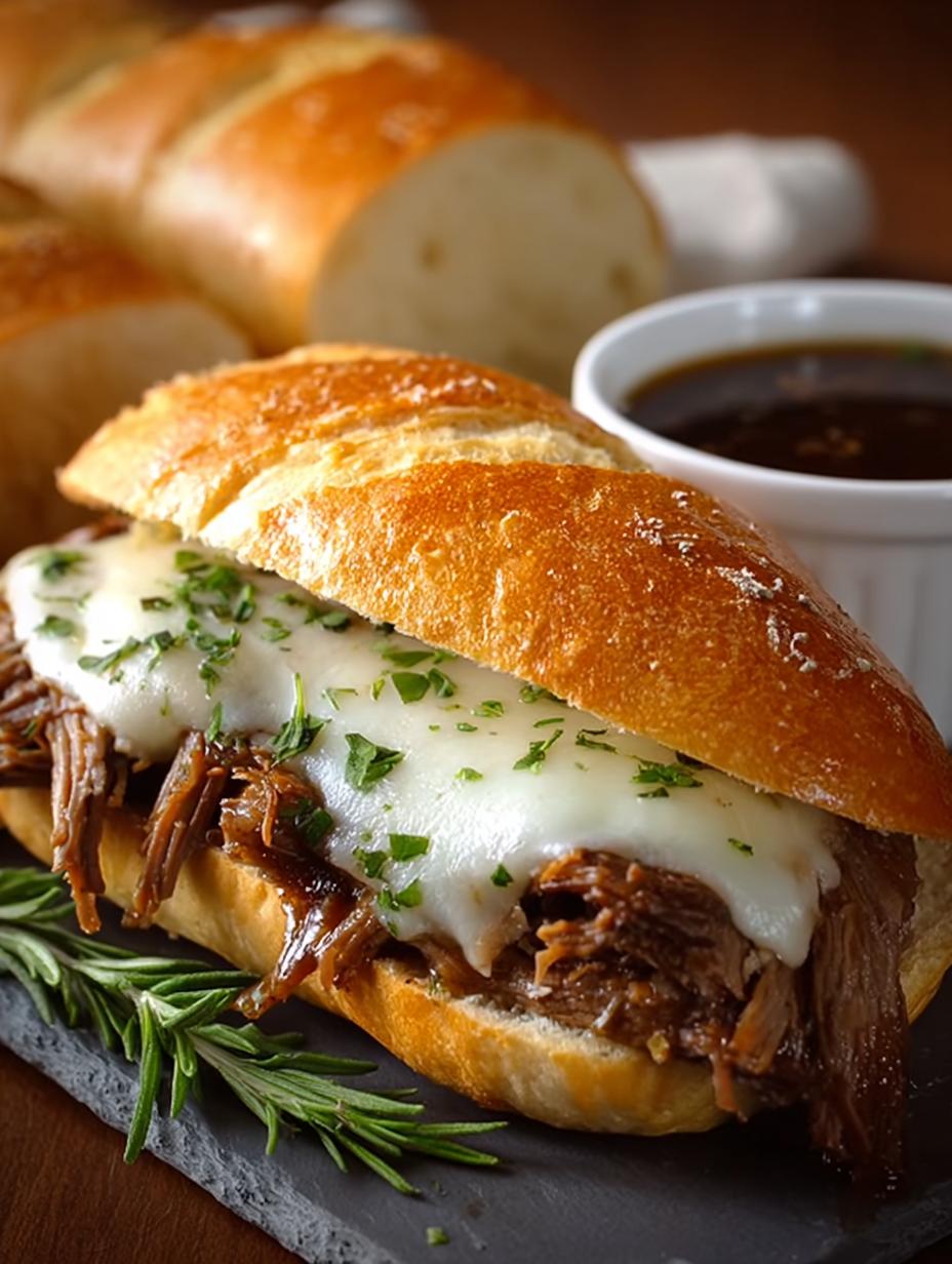 Slow Cooker French Dip: 10 Amazing Comfort Food Sandwiches - Slow Cooker French Dip - additional detail