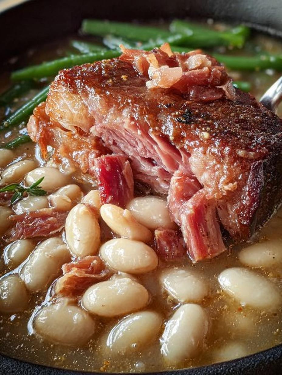 Slow Cooker Ham Beans