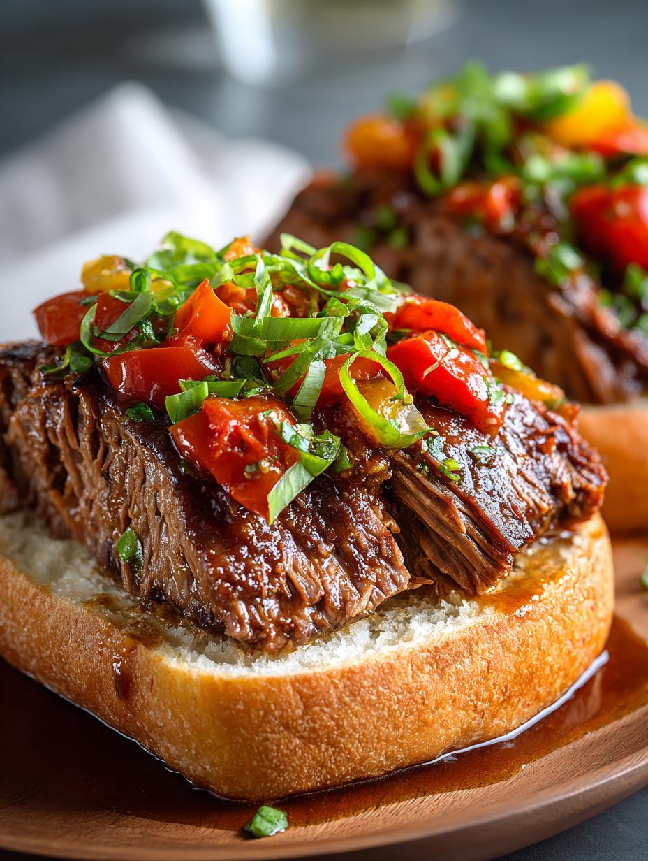 Slow Cooker Italian Beef: 6 Steps to Comfort Food 4 Slow Cooker Italian Beef: 6 Steps to Comfort Food - Slow Cooker Italian Beef - main visual representation