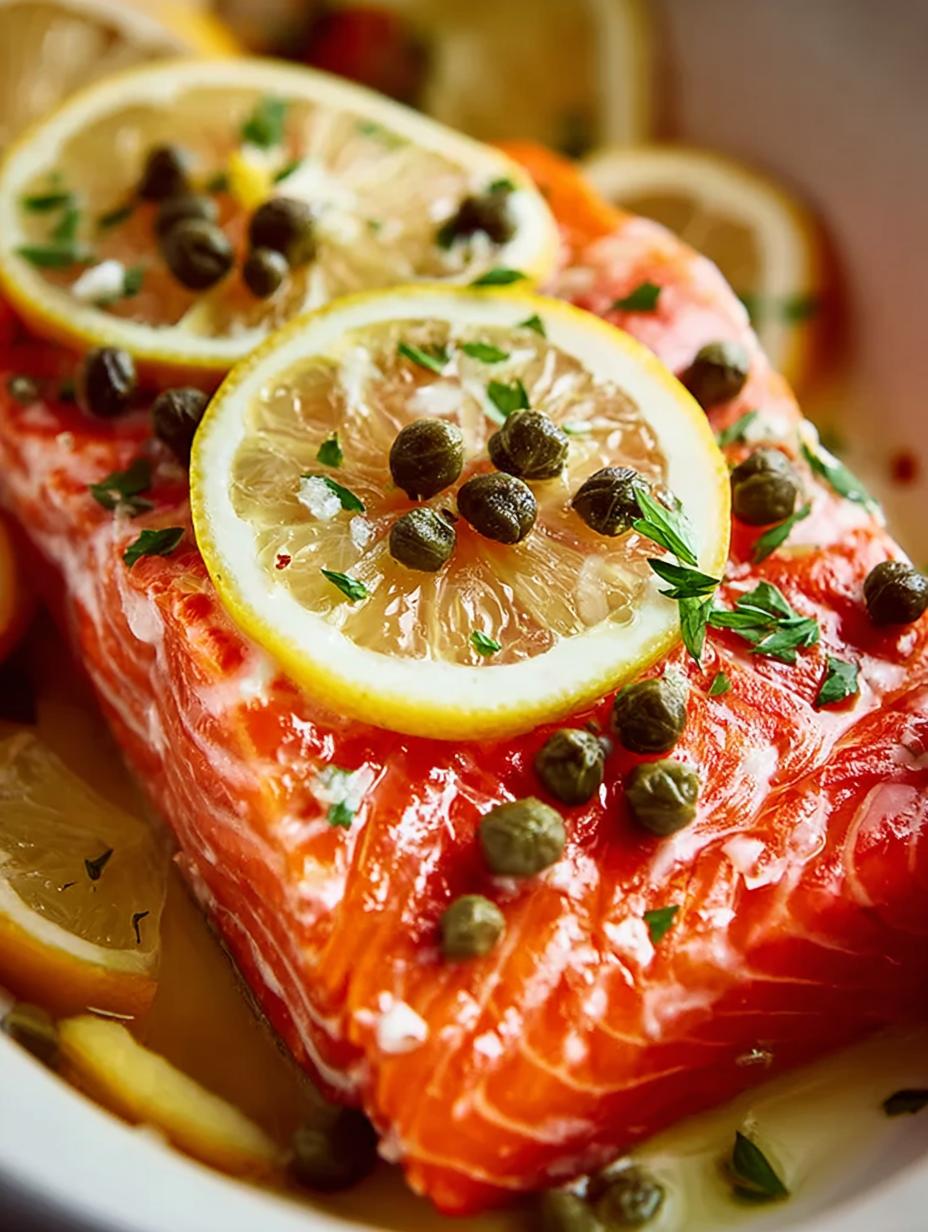 Slow Roasted Salmon with Citrus and Capers for Gourmet Flavor 4 Slow Roasted Salmon with Citrus and Capers for Gourmet Flavor - Slow Roasted Salmon with - main visual representation