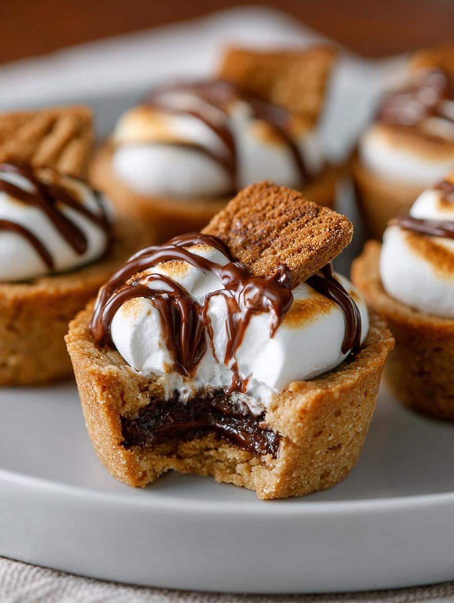 Delicious S'mores Cookie Cups for Sweet Moments - Smores Cookie Cups - main visual representation