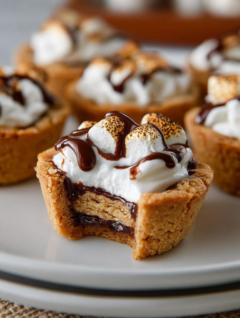 Delicious S'mores Cookie Cups for Sweet Moments - Smores Cookie Cups - additional detail