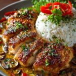 Smothered Chicken Rice