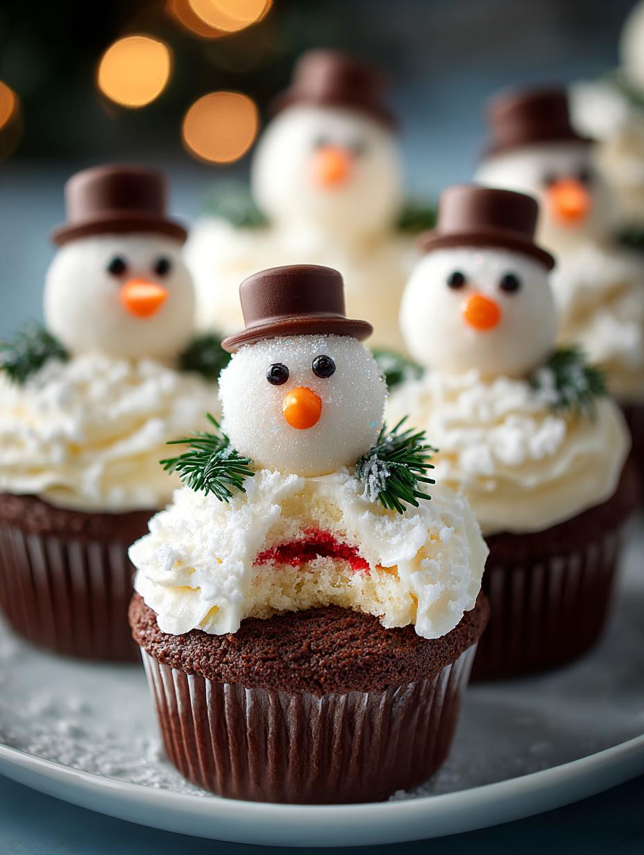 Snowman Cupcakes