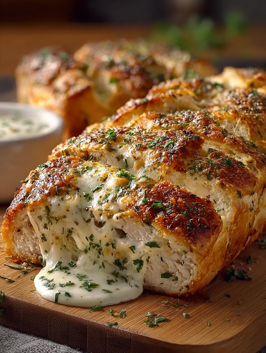 Soft Alfredo Chicken Bread