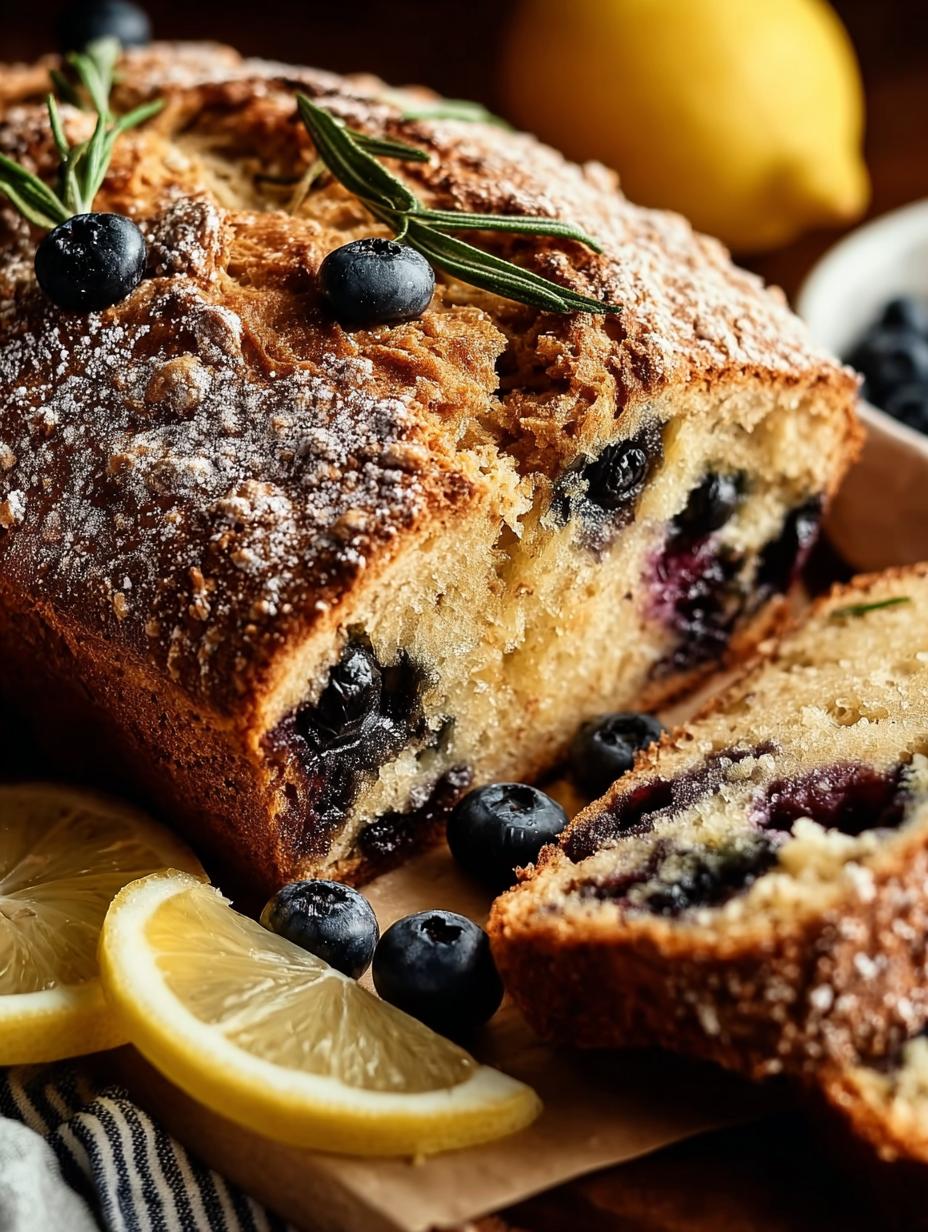 Sourdough Discard Lemon Blueberry