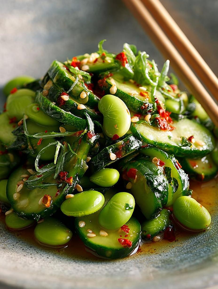 5 Reasons to Love Spicy Cucumber Edamame Salad 4 Irresistible Spicy Cucumber Edamame Salad with fresh ingredients