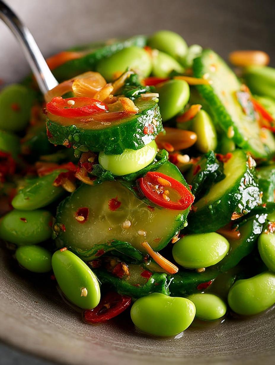 Spicy Cucumber Edamame Salad