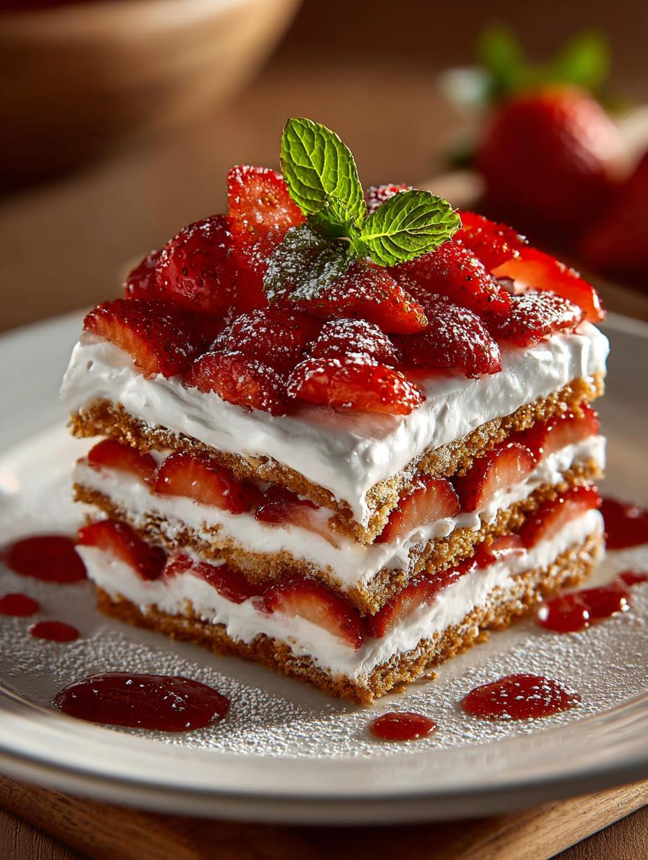 Strawberry Icebox Cake
