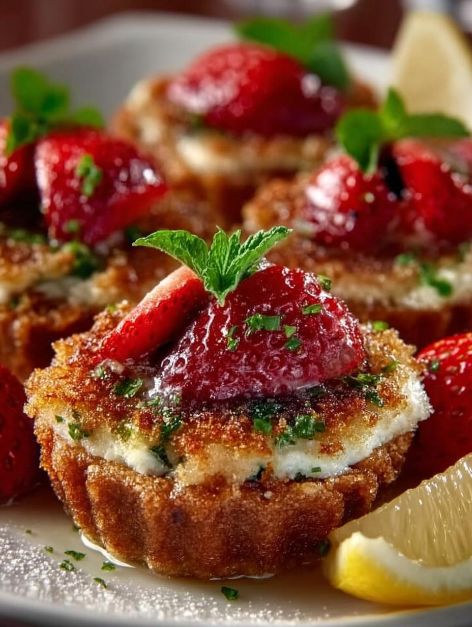 Strawberry Shortbread Cups For