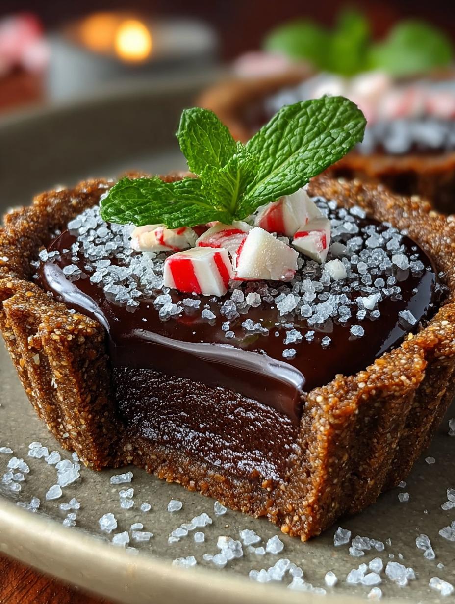 Valentines Peppermint Chocolate Tart