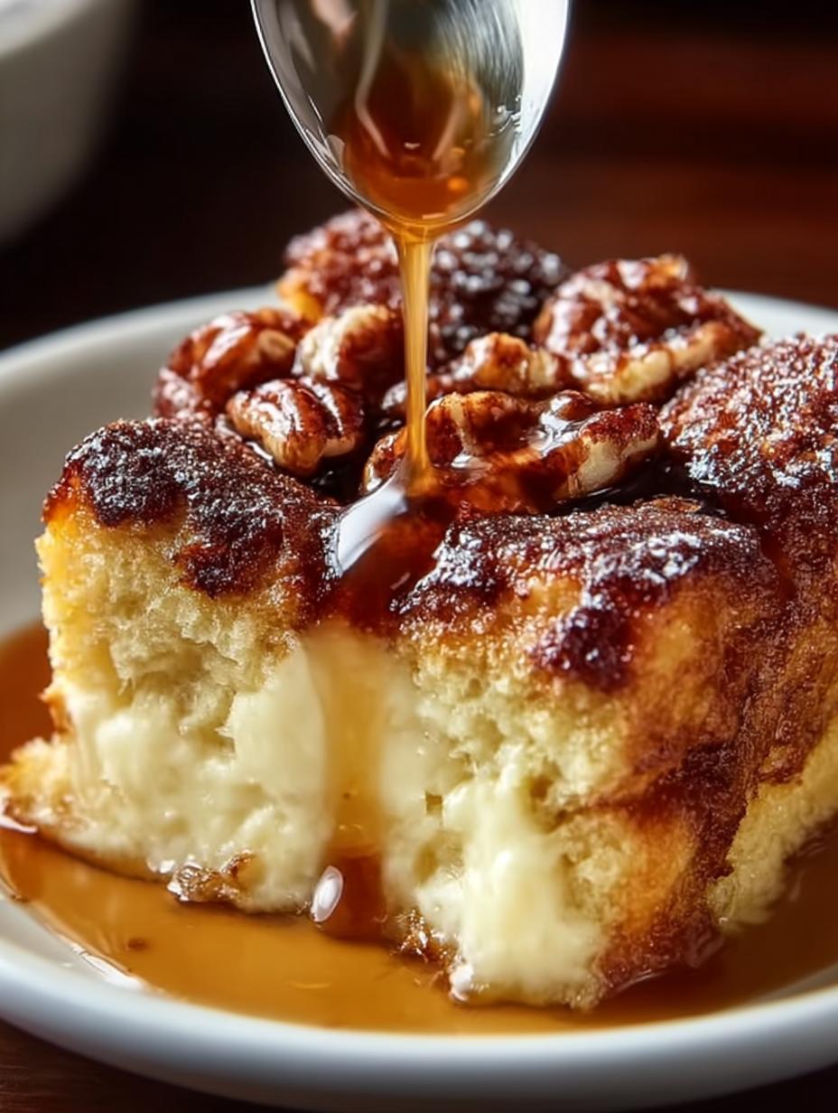 Warm Caramel Bread Pudding