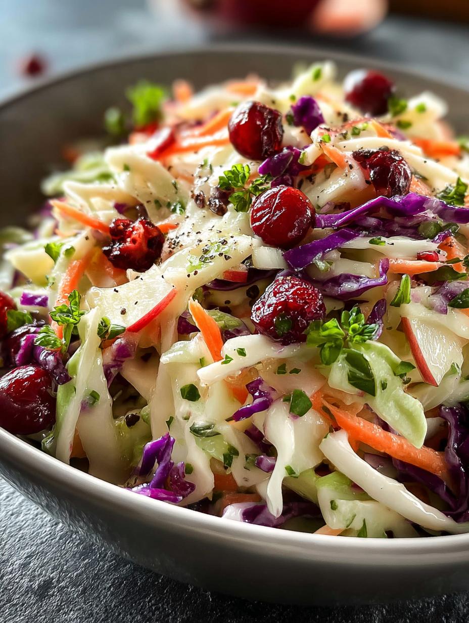 Apple Cranberry Coleslaw