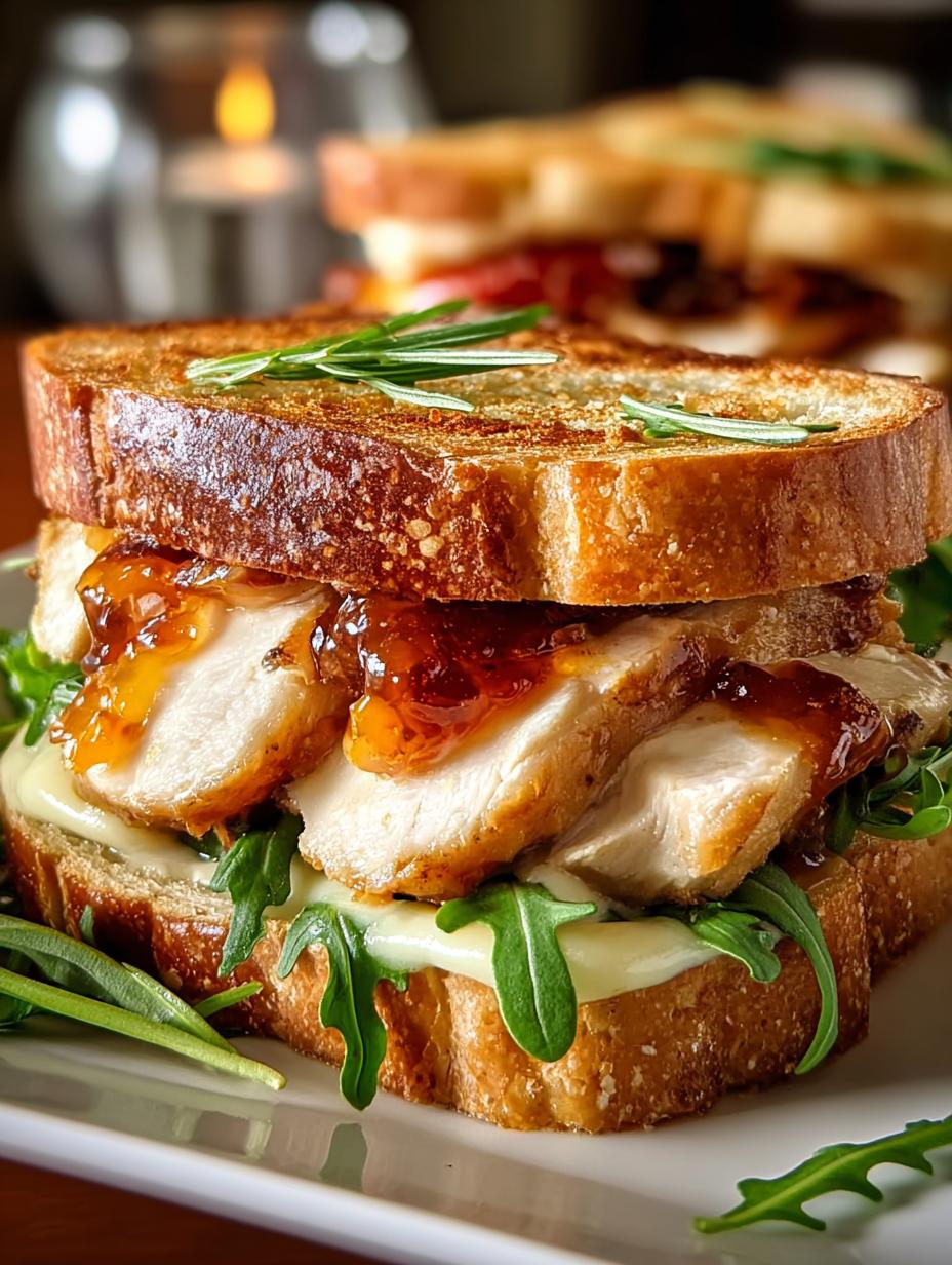 Melt-In-Your-Mouth Apricot Brie Chicken Sandwiches - Apricot Brie Chicken Sandwiches - main visual representation
