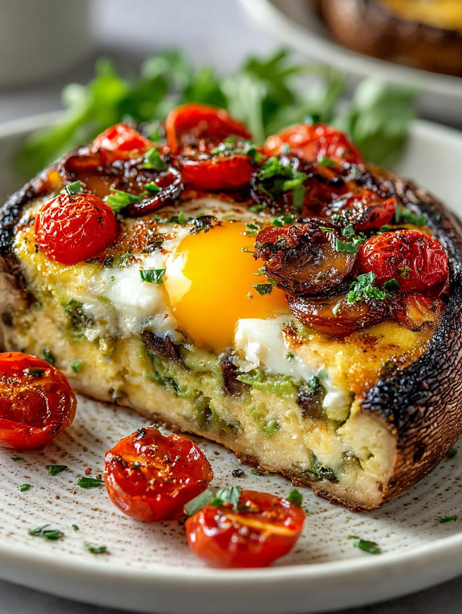 Avocado Egg Stuffed Portobello