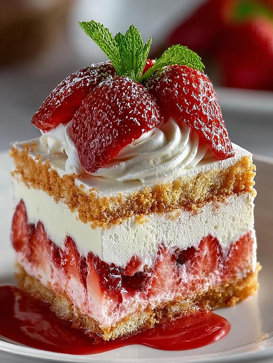Bake Strawberry Cream Dessert: 10 Irresistible Layers - Bake Strawberry Cream Dessert - additional detail