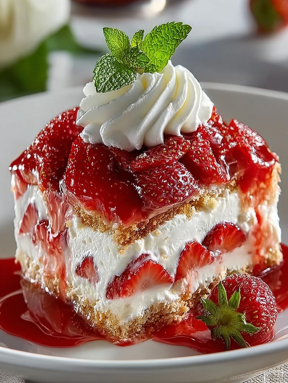 Bake Strawberry Cream Dessert