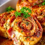 Baked Ham Cheese Rolls