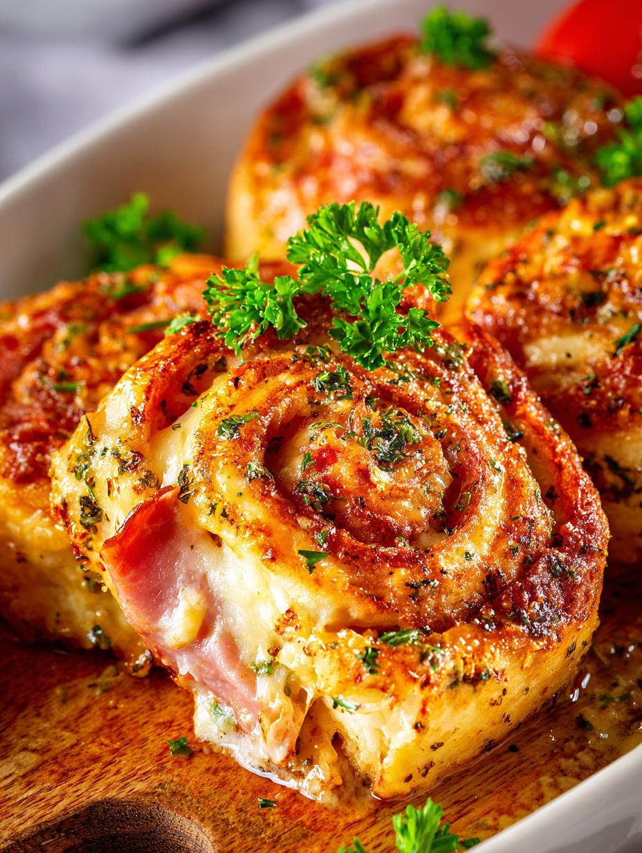 Baked Ham Cheese Rolls