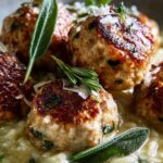 Baked Sage Chicken Meatballs
